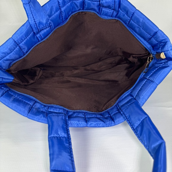 Electric Blue Quilted Tote - Picture 3 of 5